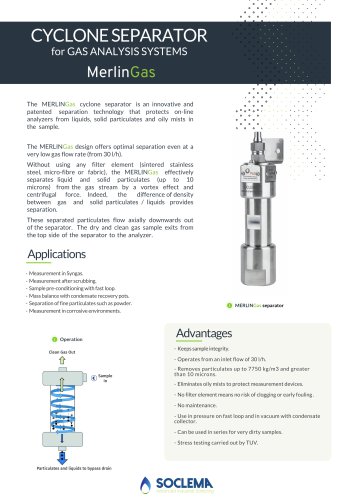 MERLIN gas cyclonic separator MERLIN MGCS
