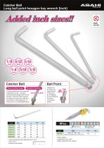 Catcher Ball Long ball point hexagon key wrench [inch]