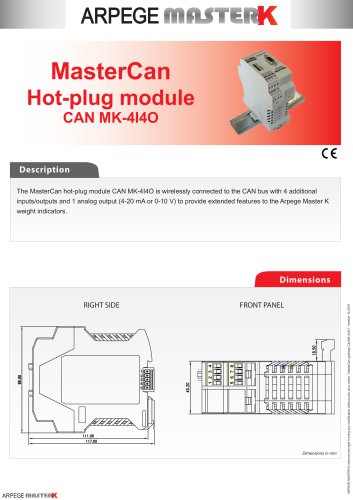 MasterCan Hot-plug module CAN MK-4I4O