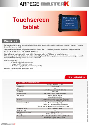 ouchscreen tablet