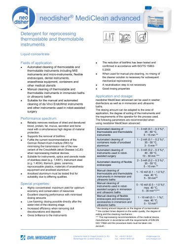 neodisher® MediClean advanced