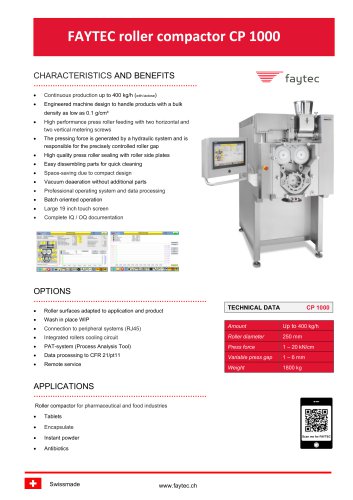 FAYTEC roller compactor CP 1000