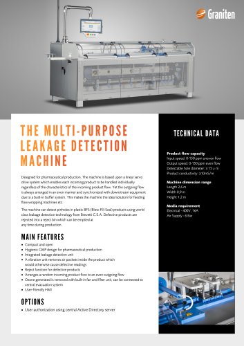 THE MULTI-PURPOSE LEAKAGE DETECTION MACHINE