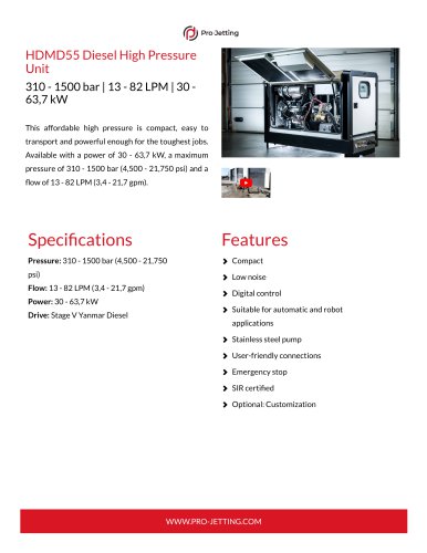 HDMD55 Diesel High Pressure Unit