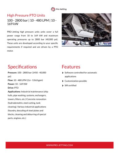 High Pressure PTO Units