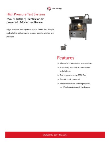 High Pressure Test Systems