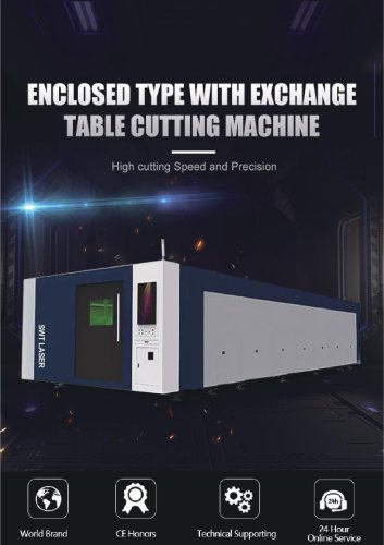 Enclosed fiber laser cutting machines 3000W-3015E