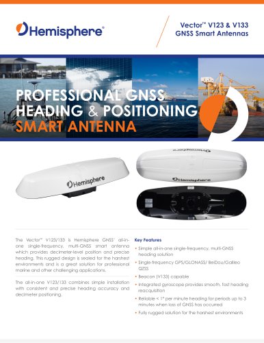 Vector™ V123 & V133 GNSS Smart Antennas