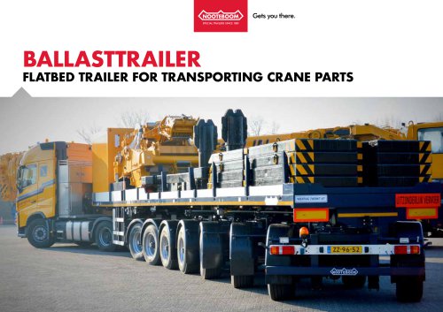 BALLASTTRAILER FLATBED TRAILER FOR TRANSPORTING CRANE PARTS