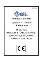 Hydraulic Breaker Operation Manual & Parts List