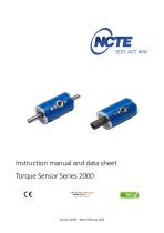 Instruction manual and data sheet Torque Sensor Series 2000