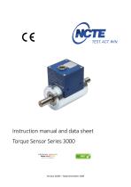 Instruction manual and data sheet Torque Sensor Series 3000