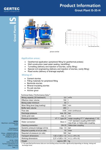 Grout Plant IS-35-H