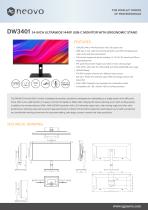 DW3401 34-INCH ULTRAWIDE 1440P USB-C MONITOR WITH ERGONOMIC STAND