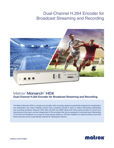 Dual-Channel H.264 Encoder for Broadcast Streaming and Recording