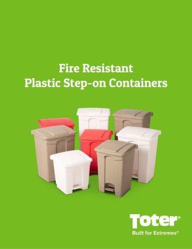 Fire Resistant Plastic Step-on Containers