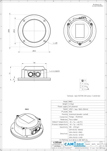 Technical datasheet MN03