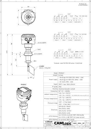 Technical datasheet PFG05AT