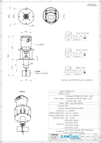 Technical datasheet PFG09ZATF