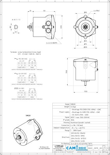 Technical datasheet SMD20