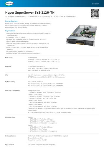 Hyper SuperServer SYS-212H-TN