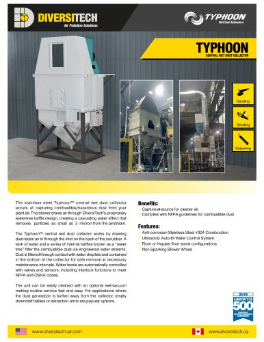 TYPHOON CENTRAL WET DUST COLLECTOR