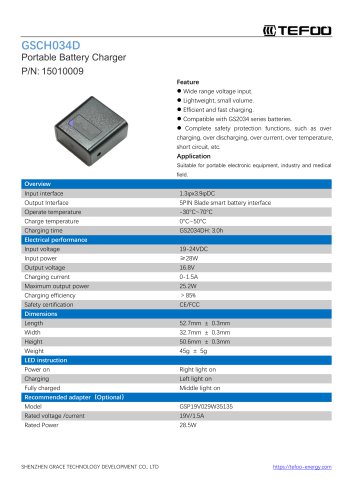 GSCH034D-Portable smart battery charger