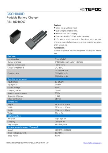GSCH040D-Portable smart battery charger