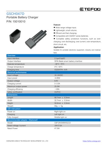 GSCH047D-Portable smart battery charger