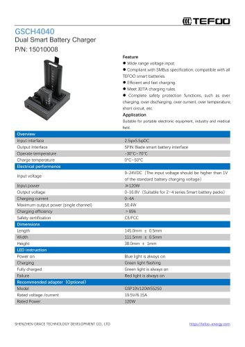 GSCH4040-Duo bay smart battery charger