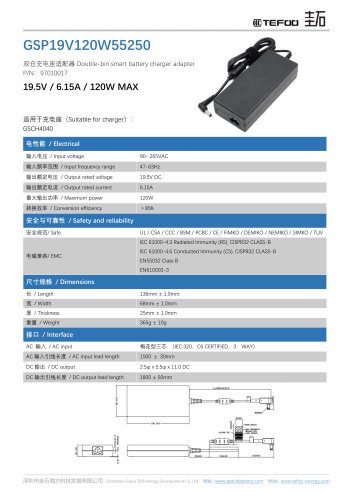 Smart battery charger adapter-GSP19V120W55250