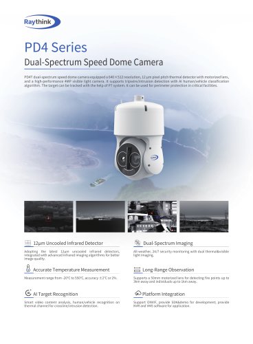 PD4 Series Dual-SpectrumPTZ Camera