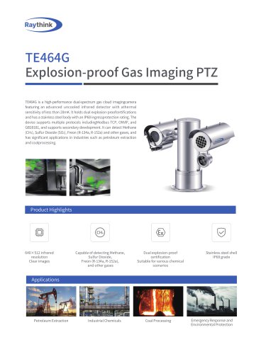 TE464G Explosion-Proof Gas Imaging PTZ