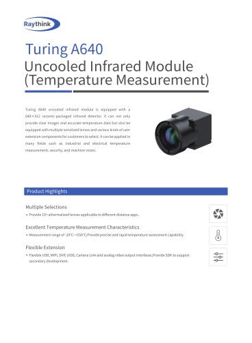 Turing A640 Uncooled Infrared Mudule(Temperature Measurement)