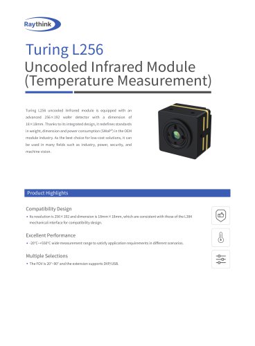 Turning L256 Uncooled Infrared Module(Temperature Measurement)