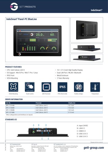 InduSmart Panel-PC BlueLine