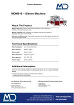 Datasheet MDM010 - Sleeve Machine