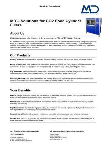 Datasheet MDM050 -Filling System