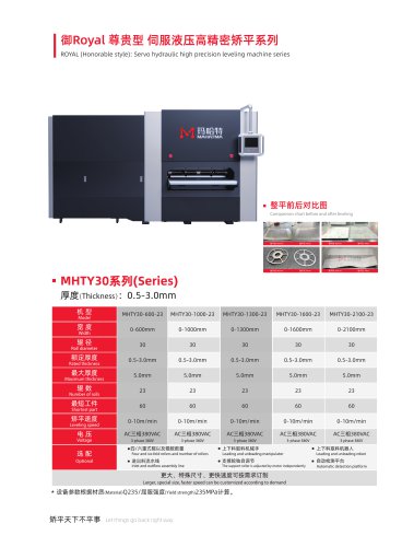 MAHATMA Precision leveling machine MHTR30 series