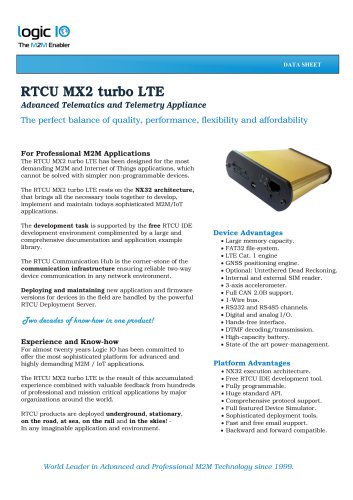 RTCU MX2 turbo LTE