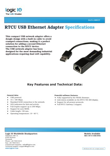 RTCU USB Ethernet Adapter