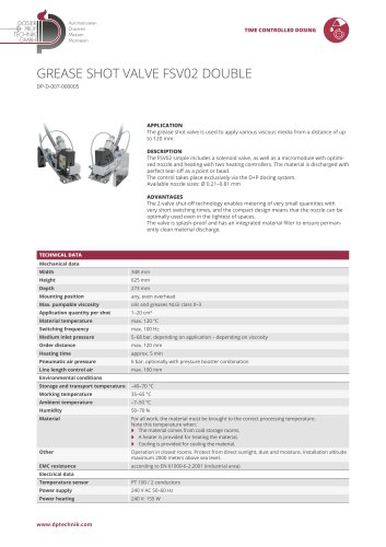 GREASE SHOT VALVE FSV02 DOUBLE
