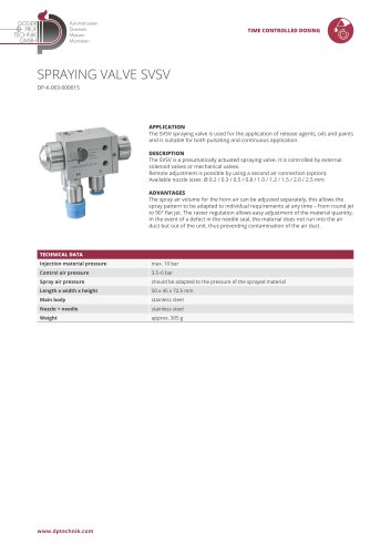 SPRAYING VALVE SVSV