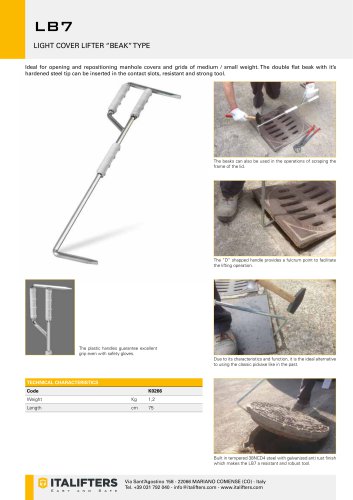 LB7 LIGHT COVER LIFTER "BEAK" TYPE - English