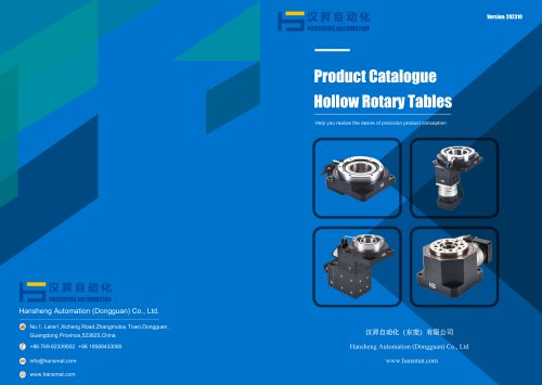 Product Catalogue Hollow Rotary Tables