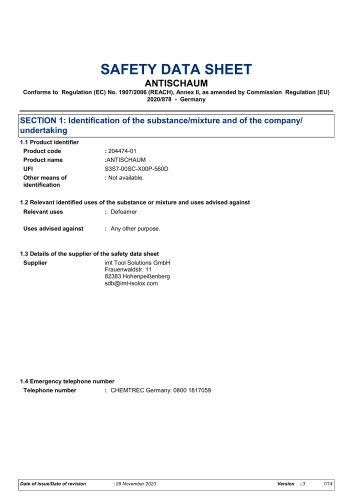 SAFETY DATA SHEET