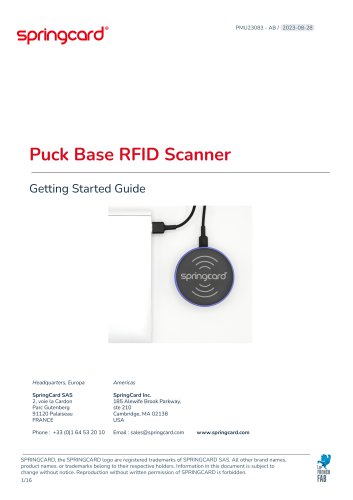 Puck Base RFID Scanner