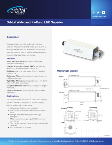 Orbital Wideband Ka-Band LNB Superior