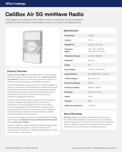 CellBox Air 5G mmWave Radio