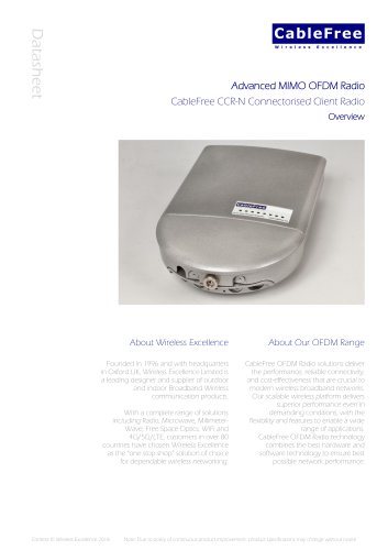 CableFree CCR-N Connectorised Client Radio